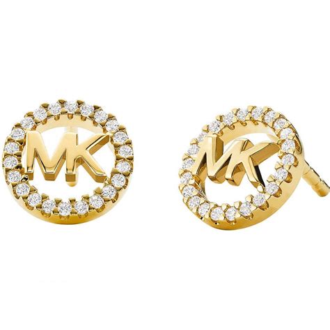 mk earrings hoops|michael kors stud earrings silver.